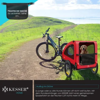 KESSER hondenfietskar 45 kg rood