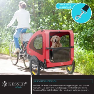 KESSER hondenfietskar 45 kg rood