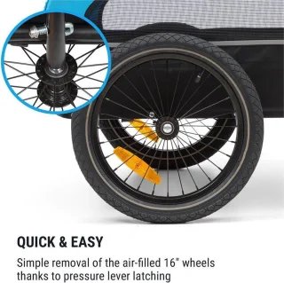 Klarfit Husky Hondenfietskar Zwart Blauw 45 kg