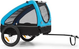 Klarfit Husky Hondenfietskar Zwart Blauw 45 kg
