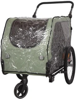 Knuffelwuff regenhoes Cruvado, transparante PVC-regenhoes voor hondenaanhangers voor de fiets