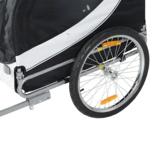 Luxe Fiets Hondenfietskar Zwart/Wit