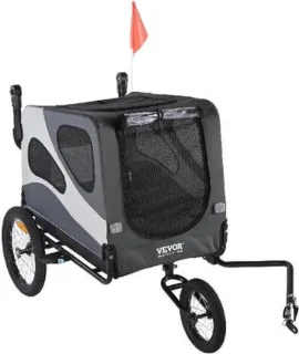 Luxe Fietskar Hondenaanhanger XLarge Grijs