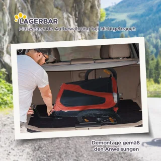 Wat vinden we goed aan de Merax Hondenfietskar en Hondenbuggy Rood