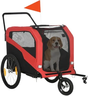 Merax 2-in-1 hondenfietskar & buggy — ruim, veelzijdig en veilig