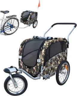 Multifunctionele camouflage Hondenfietskar: Comfort & Veiligheid onderweg