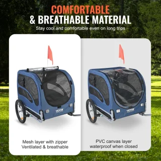 Mila Shop Hondenfietskar 2-in-1 Opvouwbaar 22-28 inch 45kg