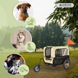 Mobiclinic Bark Hondenfietskar Tot 40Kg Wit/Zwart