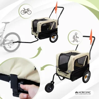 Mobiclinic Bark Hondenfietskar Tot 40Kg Wit/Zwart