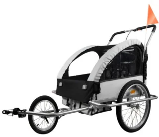 MOZY 3-in-1 Fietskar 2 Persoons Grijs