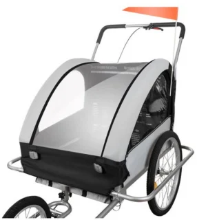 MOZY 3-in-1 Fietskar 2 Persoons Grijs