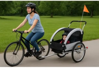 MOZY 3-in-1 Fietskar 2 Persoons Grijs