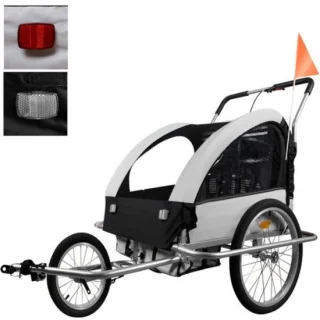 MOZY 3-in-1 Fietskar 2 Persoons Grijs