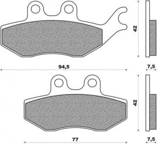 De New Fren Remblokset FD0334 Rieju RS2 Matrix/Naked in één oogopslag