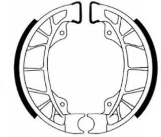 Newfren GF0261 Remsegmentset Achter Vespa LX-50 Piaggio Skipper Hexagon 125