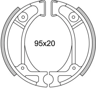 Newfren GF1248 Remsegmentset Honda Vision/Kymco Achter