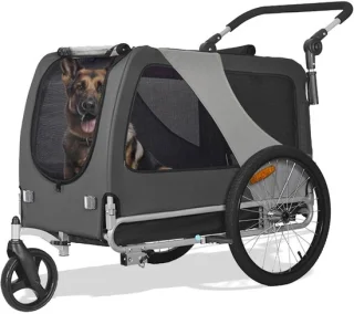 NIVA® hondenfietskar grijs