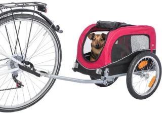 NIVA® hondenfietskar rood/zwart