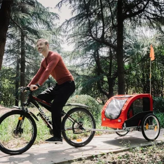 Nobby Senlima Hondenfietskar Rood/Zwart 15 kg