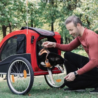 Nobby Senlima Hondenfietskar Rood/Zwart 35 kg