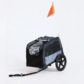 Compacte 2-in-1 hondenfietskar voor kleine honden