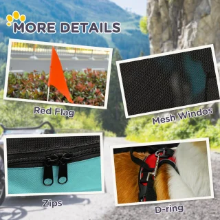 PawHut Fietsaanhanger Hondenkar D00-098