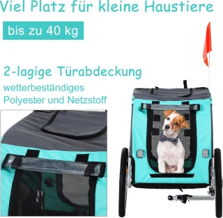 PawHut Fietsaanhanger Hondenkar D00-098