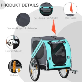 PawHut Fietsaanhanger Hondenkar D00-098