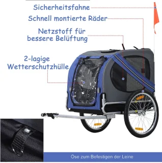 PawHut Fietsaanhanger Huisdier D00-098