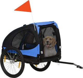 PawHut hondenaanhanger voor fiets blauw