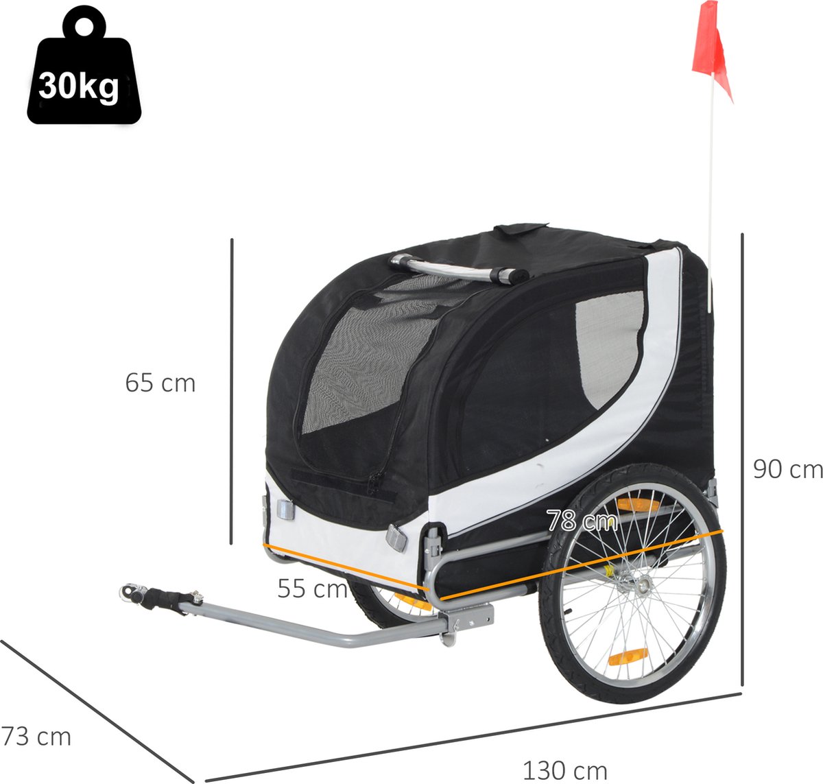 PawHut Hondenfiets Kar B4-0003-029