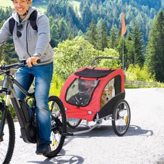 PawHut hondenfietskar en jogger 2-in-1 5663-1289