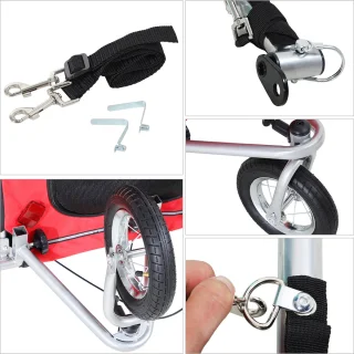 PawHut hondenfietskar en jogger 2-in-1 5663-1289