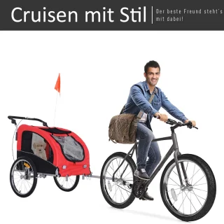 PawHut hondenfietskar en jogger 2-in-1 5663-1289