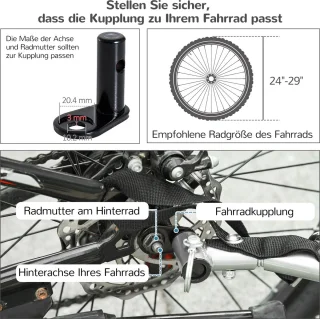 PawHut hondenfietskar en jogger 2-in-1 5663-1289