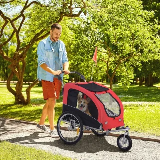 PawHut hondenfietskar en jogger 2-in-1 5663-1289