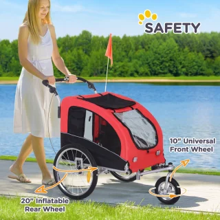 PawHut hondenfietskar en jogger 2-in-1 5663-1289