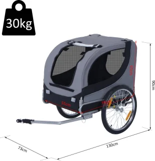 PawHut Hondenfietskar met Regenhoes D00-050