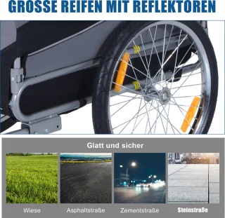 PawHut Hondenfietskar met Regenhoes D00-050