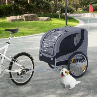 PawHut Hondenfietskar met Regenhoes D00-050
