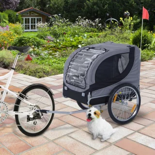 PawHut Hondenfietskar met Regenhoes D00-050