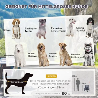 PawHut Hondenfietskar met Regenhoes D00-050