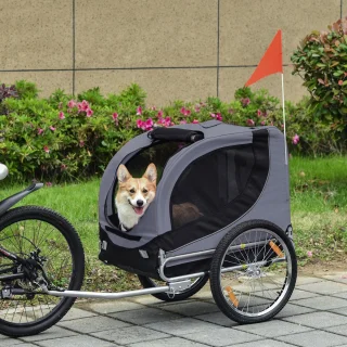 PawHut Hondenfietskar met Regenhoes D00-050