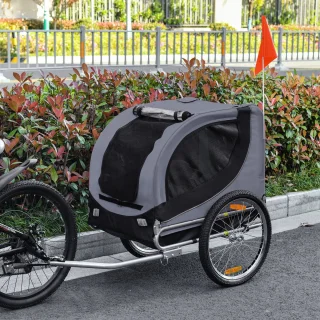 PawHut Hondenfietskar met Regenhoes D00-050