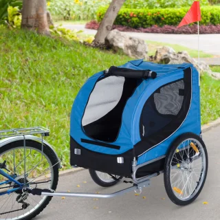 PawHut Hondenkar Fietskar Blauw/Zwart B4-0003-008