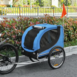 PawHut Hondenkar Fietskar Blauw/Zwart B4-0003-008