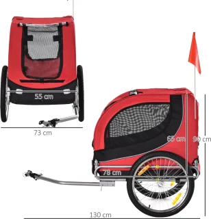 PawHut Hondenkar Universeel 20 kg Rood
