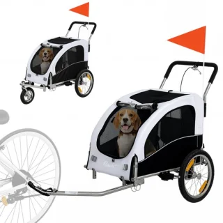 PawHut huisdier fietskar staal