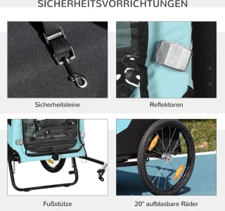 PawHut Hundeanhänger D00-168V00