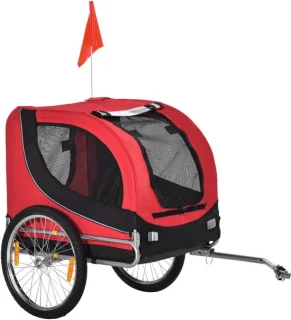 Pawona hondenfietskar - 130 x 73 x 90 cm - rood/zwart